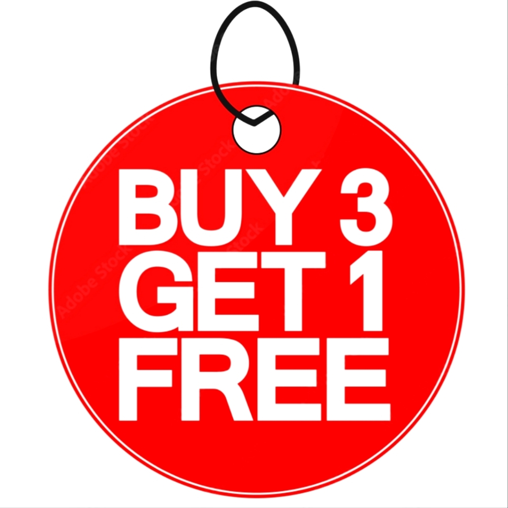 Buy 3 get 1 free on ALL listings!